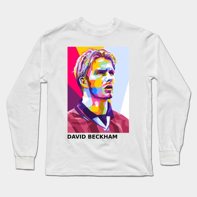 David Beckham Long Sleeve T-Shirt by wpaprint